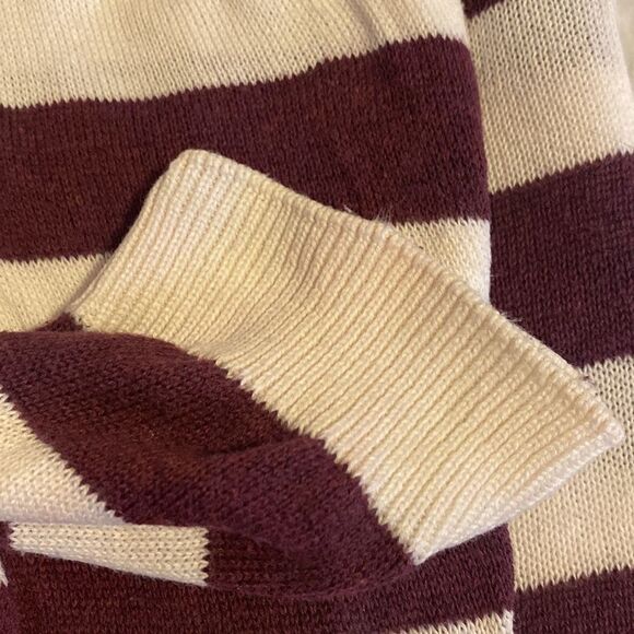 H&M Women’s White and Purple Striped Oversized Cotton Sweater Size XS VGUC - Picture 5 of 8